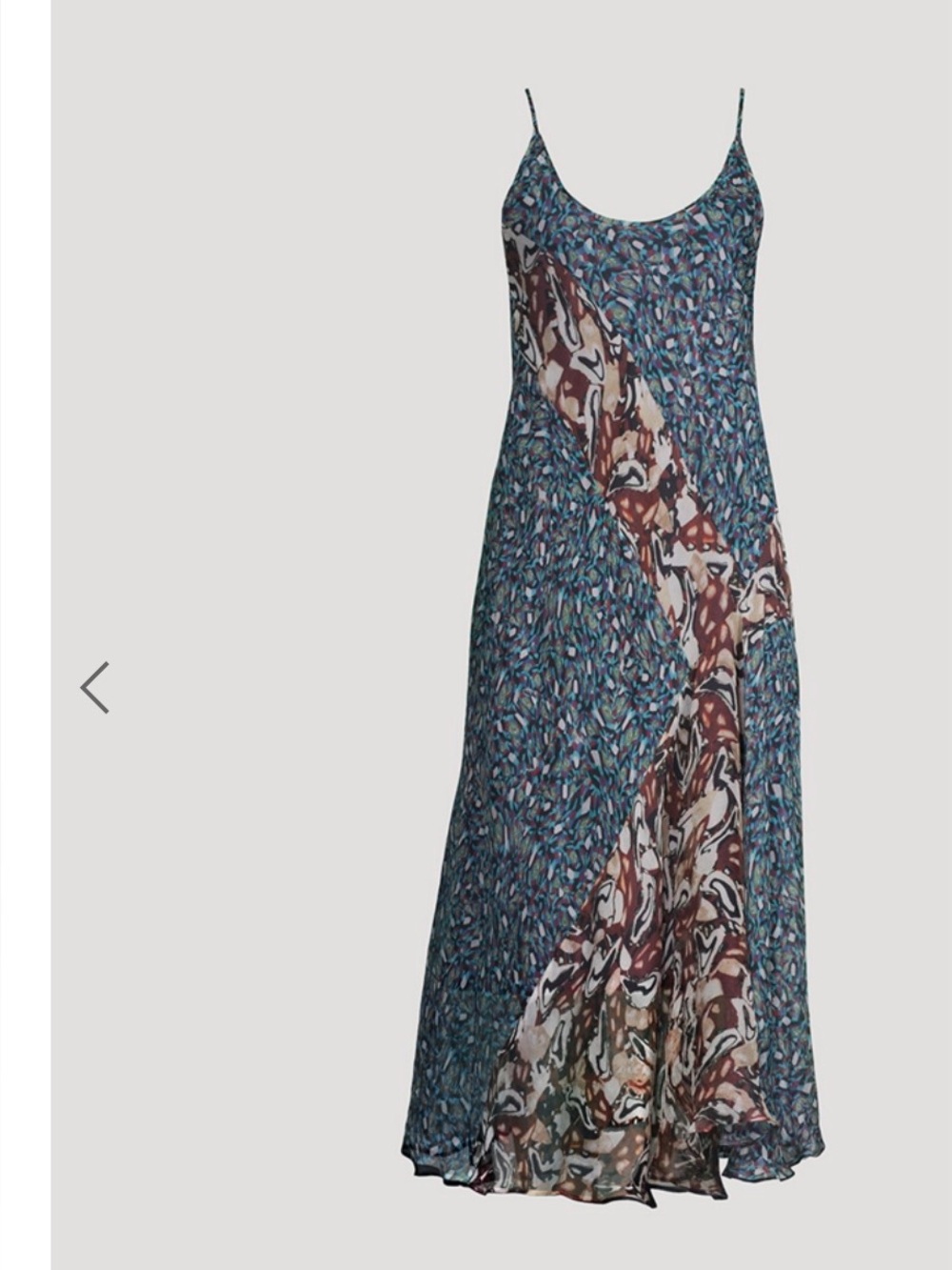Dries Va Noten Dibelle Printed Silk Slip dress